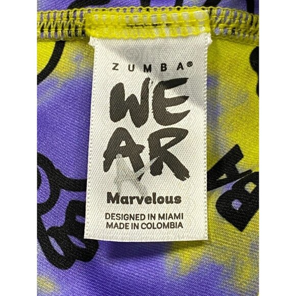 Zumba Wear High Waisted Crop Legging and Dance Twisted Front Bra Set Multicolor - Picture 8 of 8